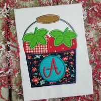 Strawberry Pale Machine Applique Design